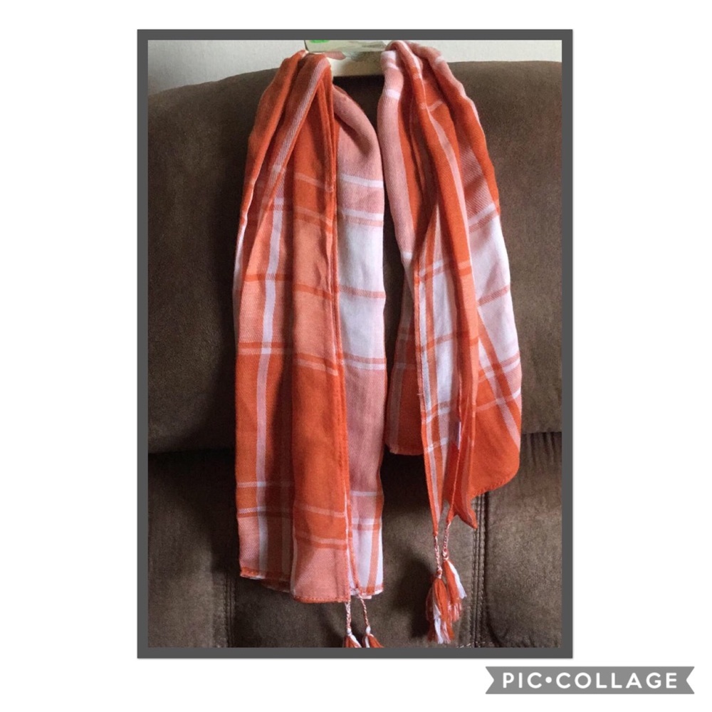 Orange & White Scarf